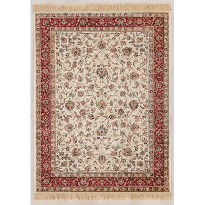 Bloomsbury Market Ivory/Red/Tan Area Rug & Reviews Wayfair.co.uk